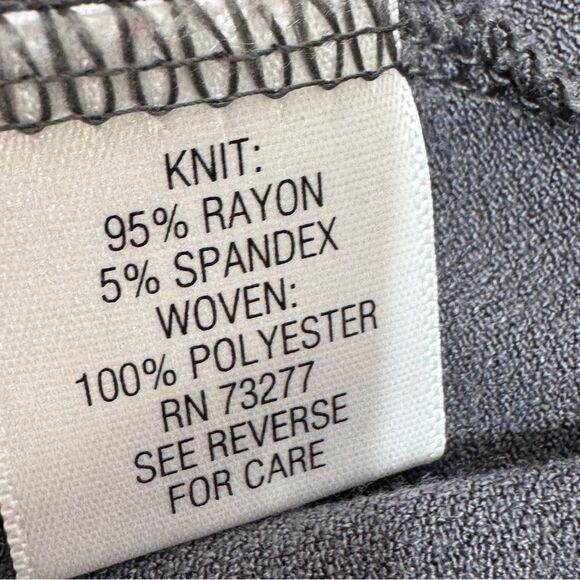 Apt. 9 Floral Mixed Media Panel Shirt Grey Yellow Petite Small - Picture 10 of 12